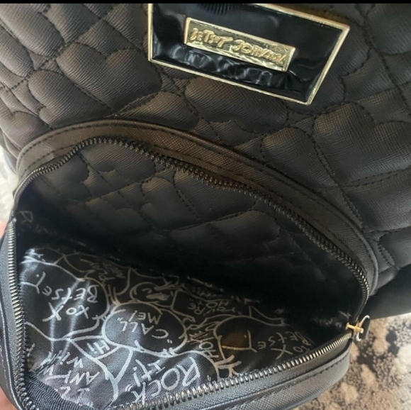 Betsey Johnson Black Pearl Backpack Y2K - Picture 5 of 6